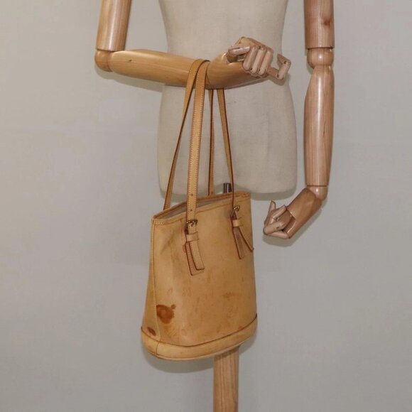 LOUIS VUITTON Nomad leather Bucket PM Shoulder Bag Beige M85001 LV Auth 118104 - Picture 1 of 16